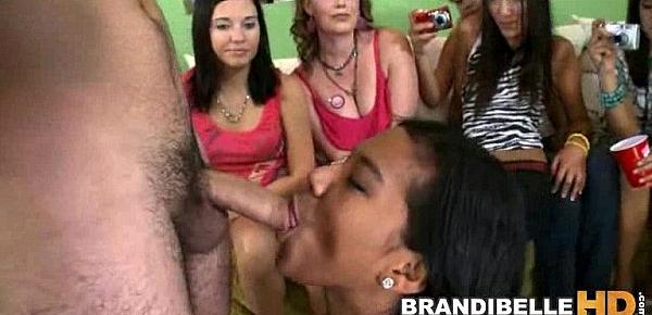 1 Lucky Cock with over 10 Girls Brandi Belle